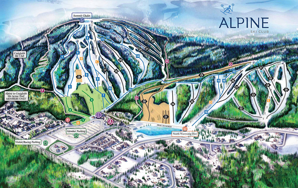 Alpine ski trails