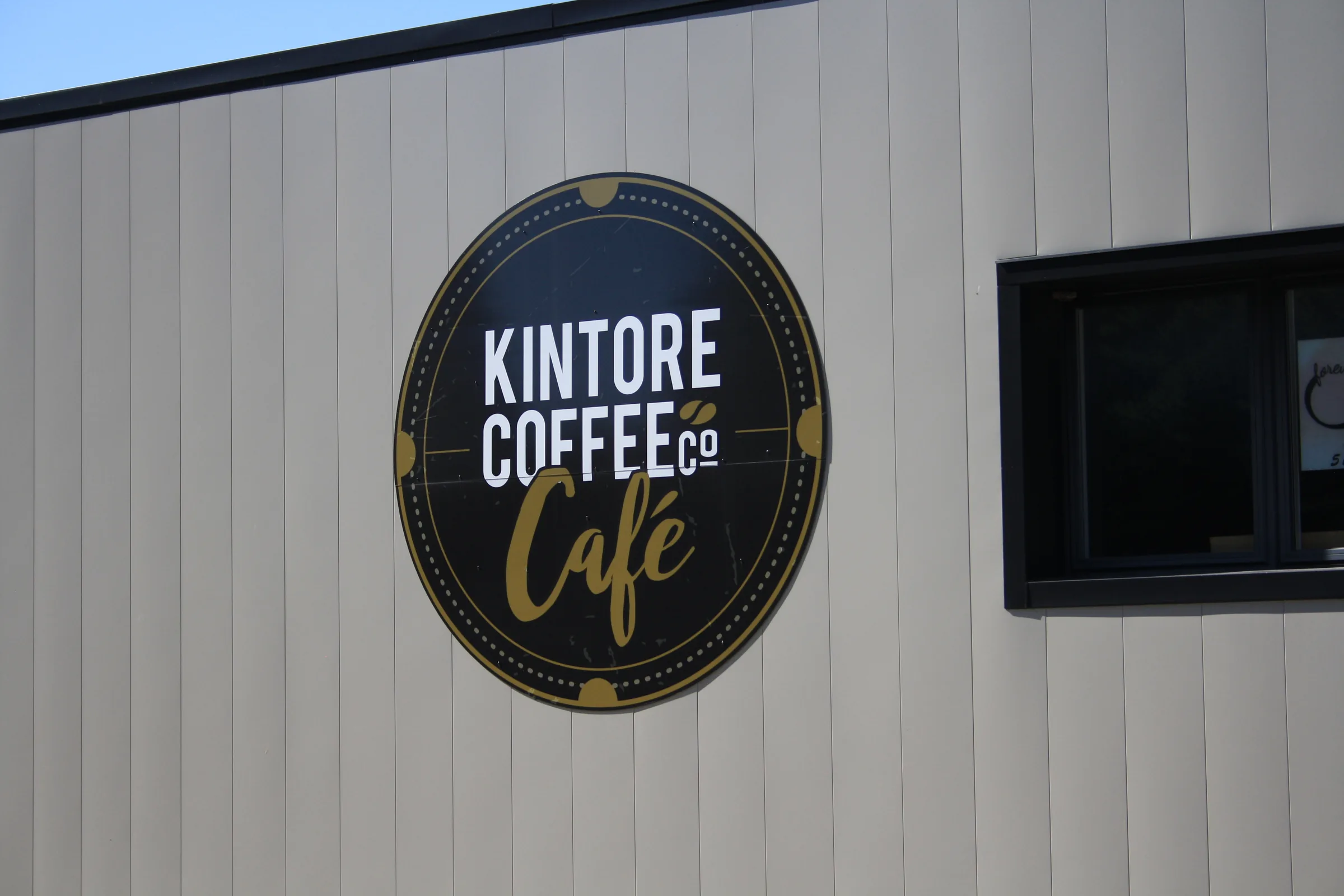 Kintore Coffee Co. café sign in Embro