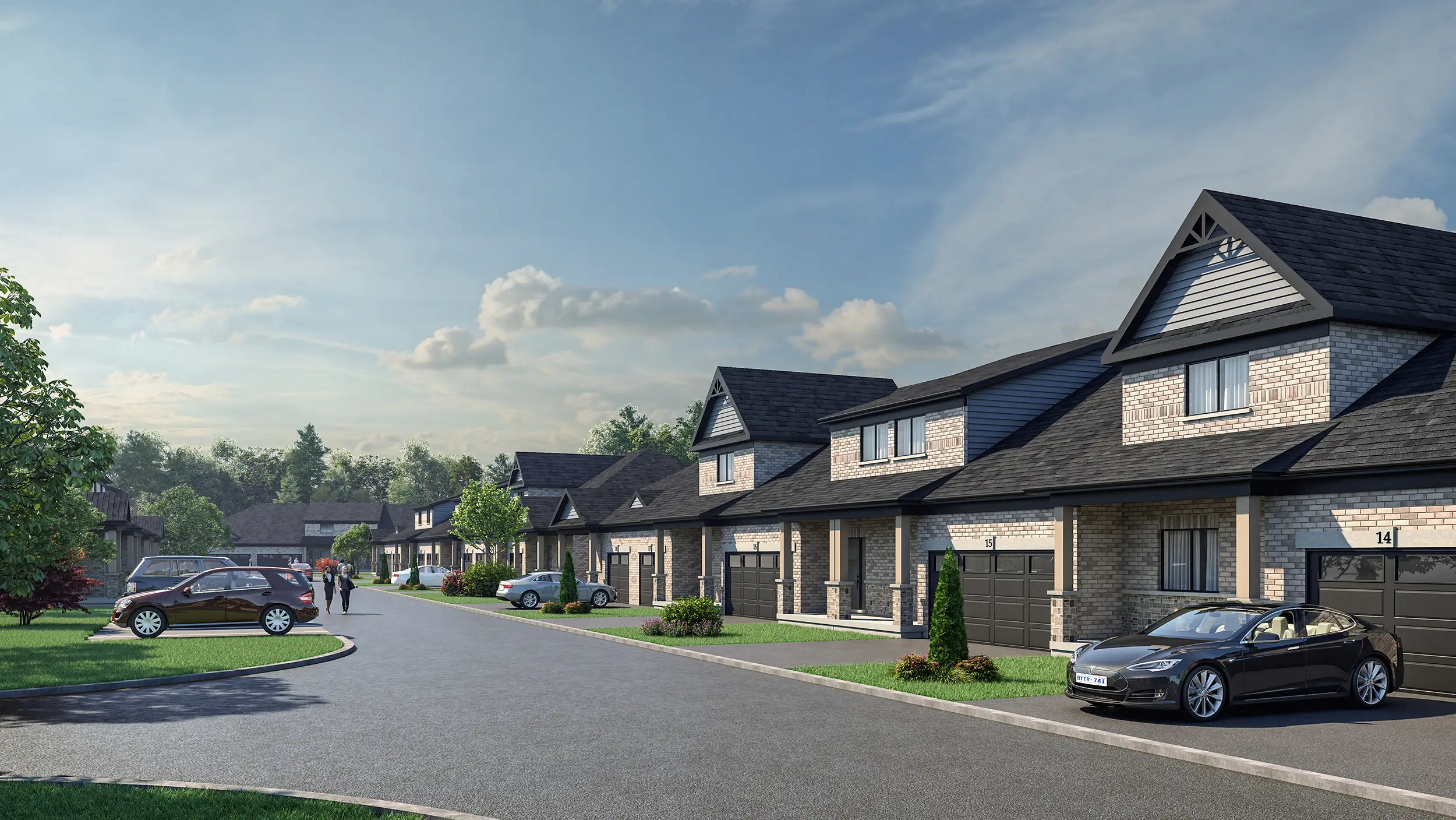 A street of new two-storey Sinclair homes