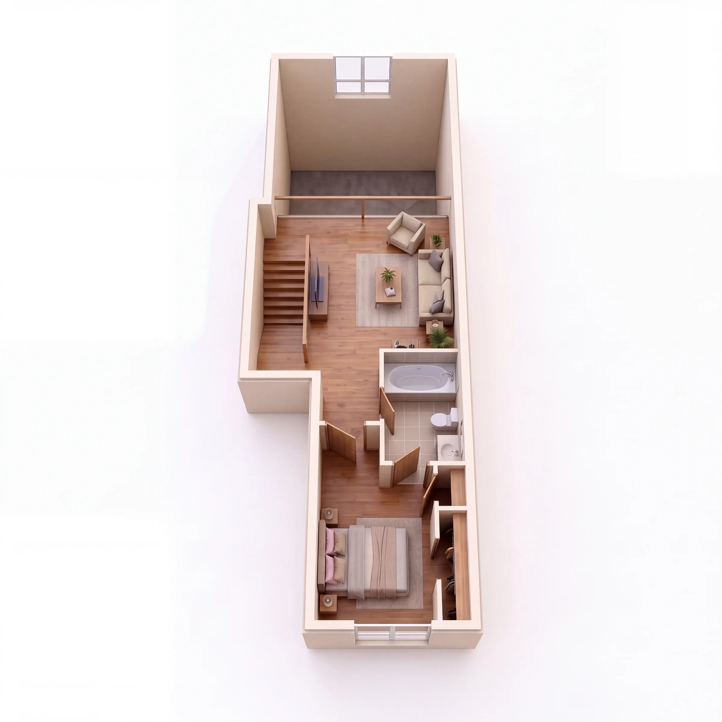 The Falcon loft 3D plan