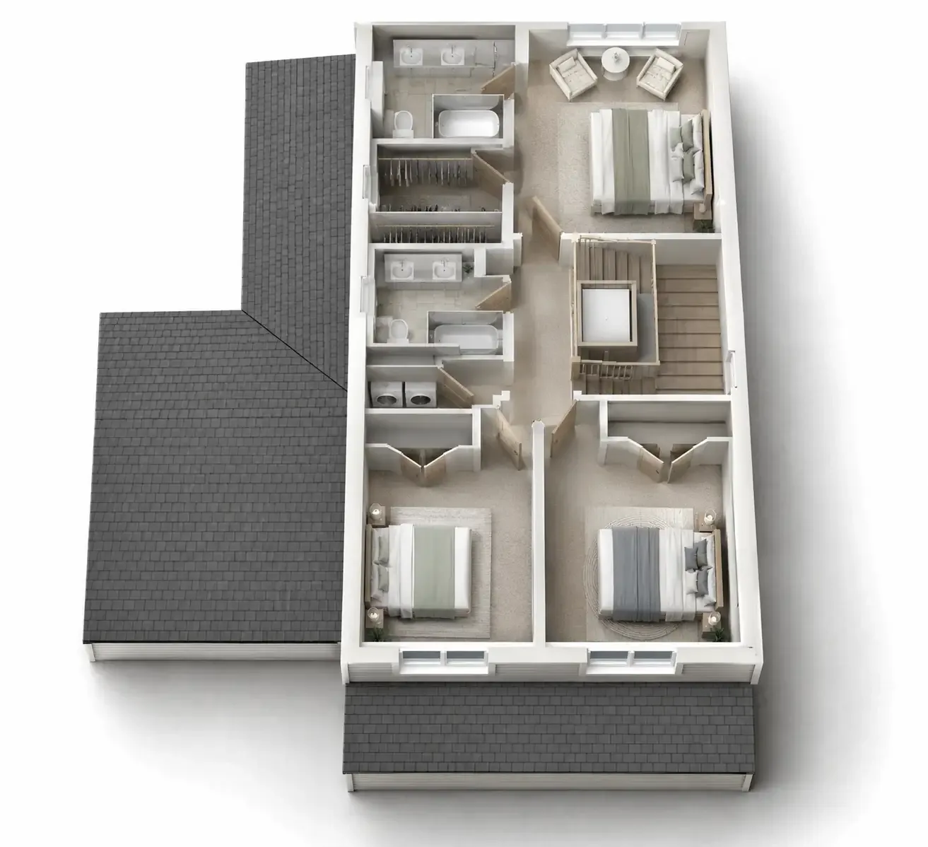 The Meadowcreek second floor 3D plan