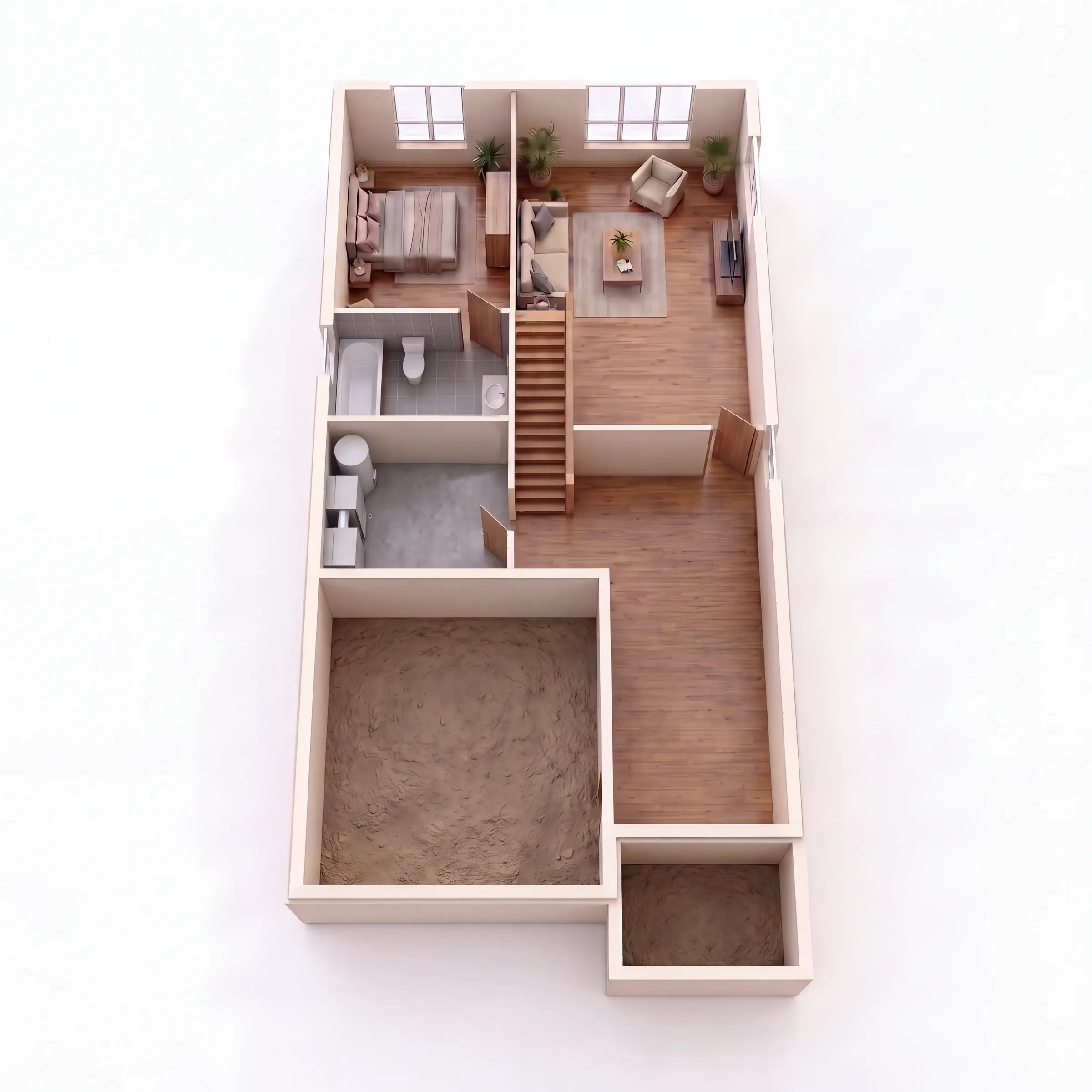 The Meadowlark basement 3D plan