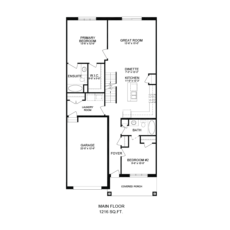 The Osprey main floor plan