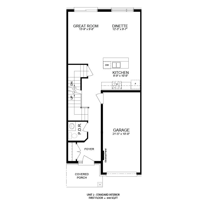The Sailor interior unit main floor plan