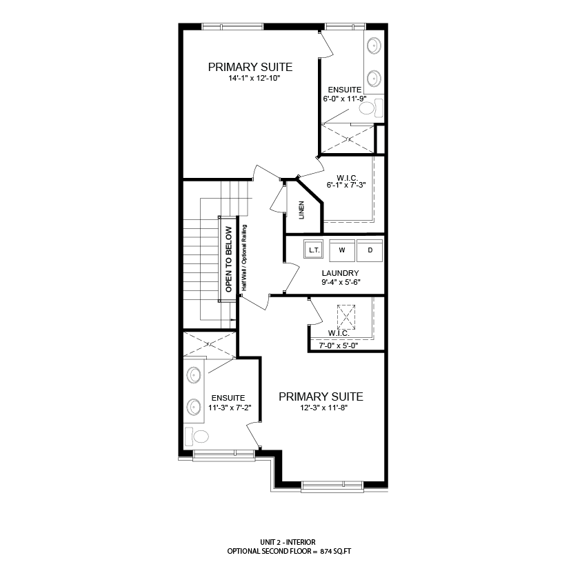 The Sailor interior unit optional second floor plan