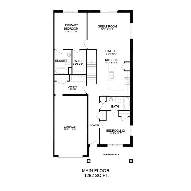 The Sparrow main floor plan