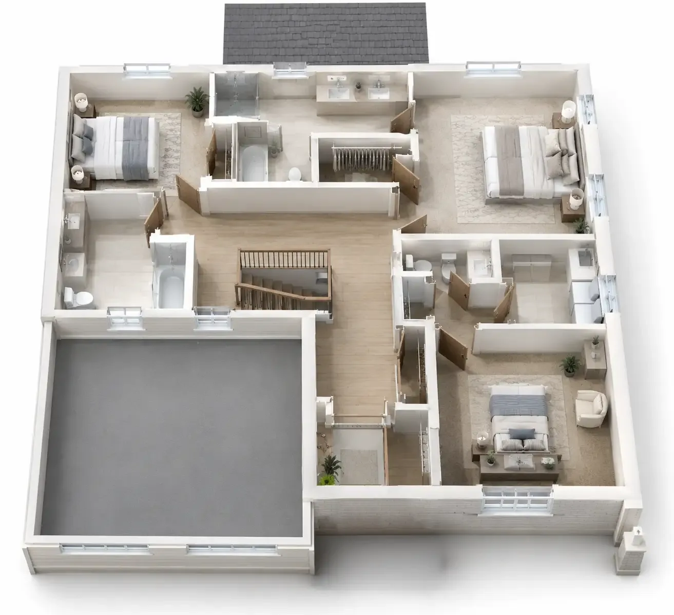 The Stonehurst second floor 3D plan