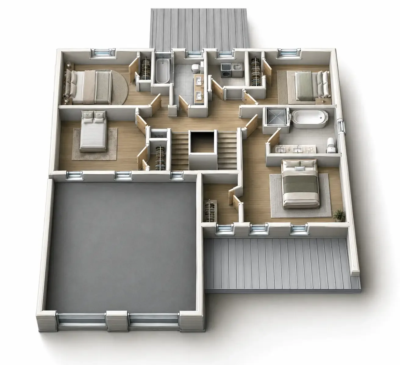 The Tallgrass second floor 3D plan