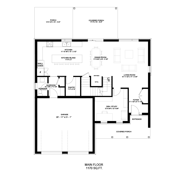 The Tallgrass modern main floor plan