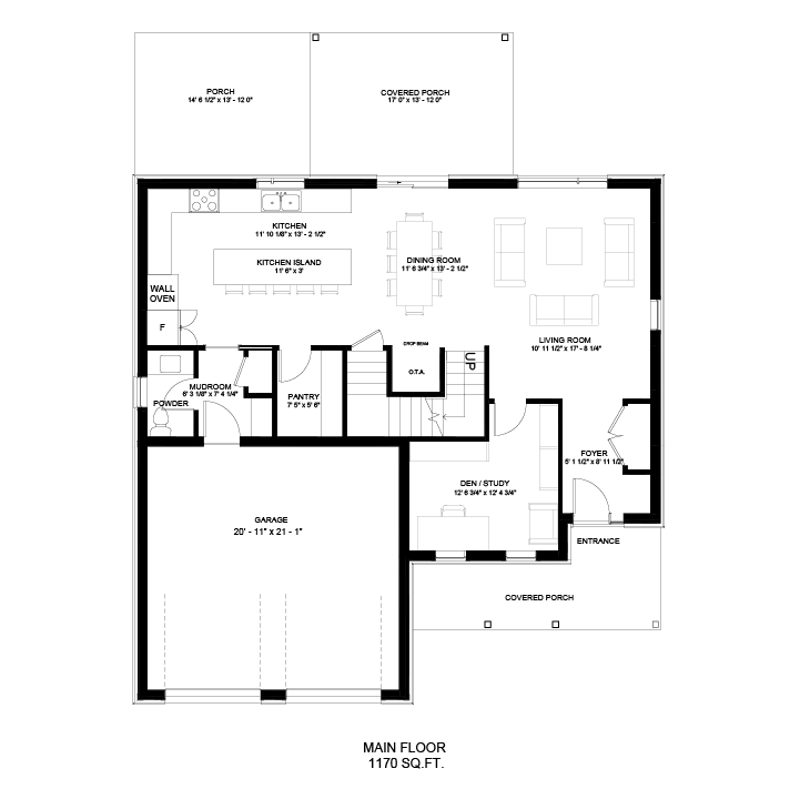 The Tallgrass traditional main floor plan