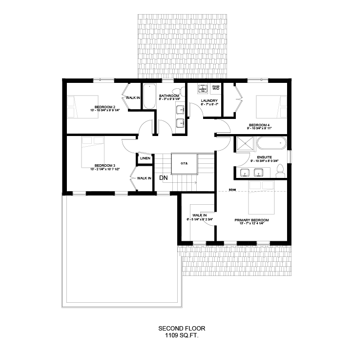 The Tallgrass traditional second floor plan