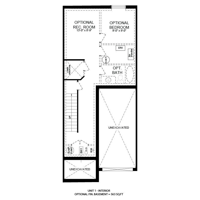 The Voyageur interior unit basement plan