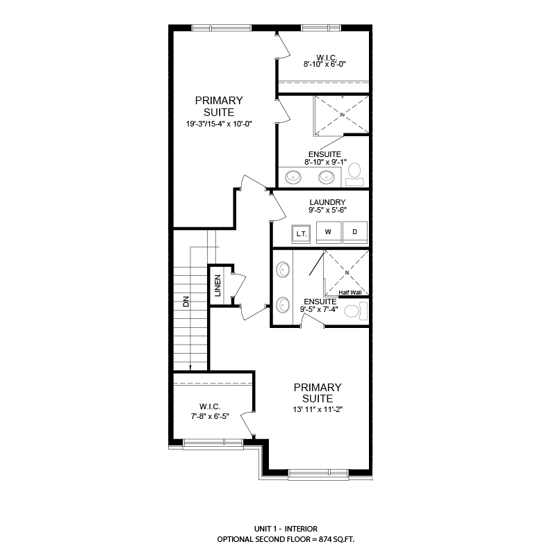 The Voyageur interior unit optional second floor plan