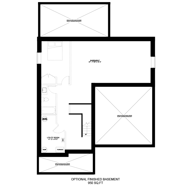 The Willowbank modern basement plan